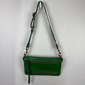 Hollywood Intuition By Jaye Hersh Womens Green Faux Leather Purse Shoulder Bag
